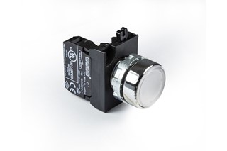 CM Serisi Metal 1NO Yaylı Düz Beyaz 22 mm Buton